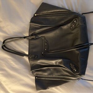 Balenciaga Grey Leather Tote Bag